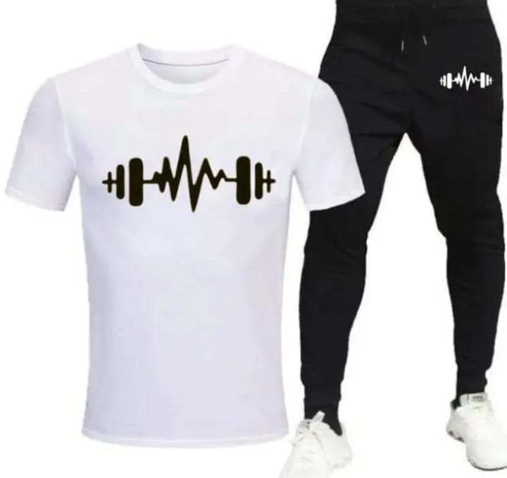 2pcs Men Printed Cotton Track suit